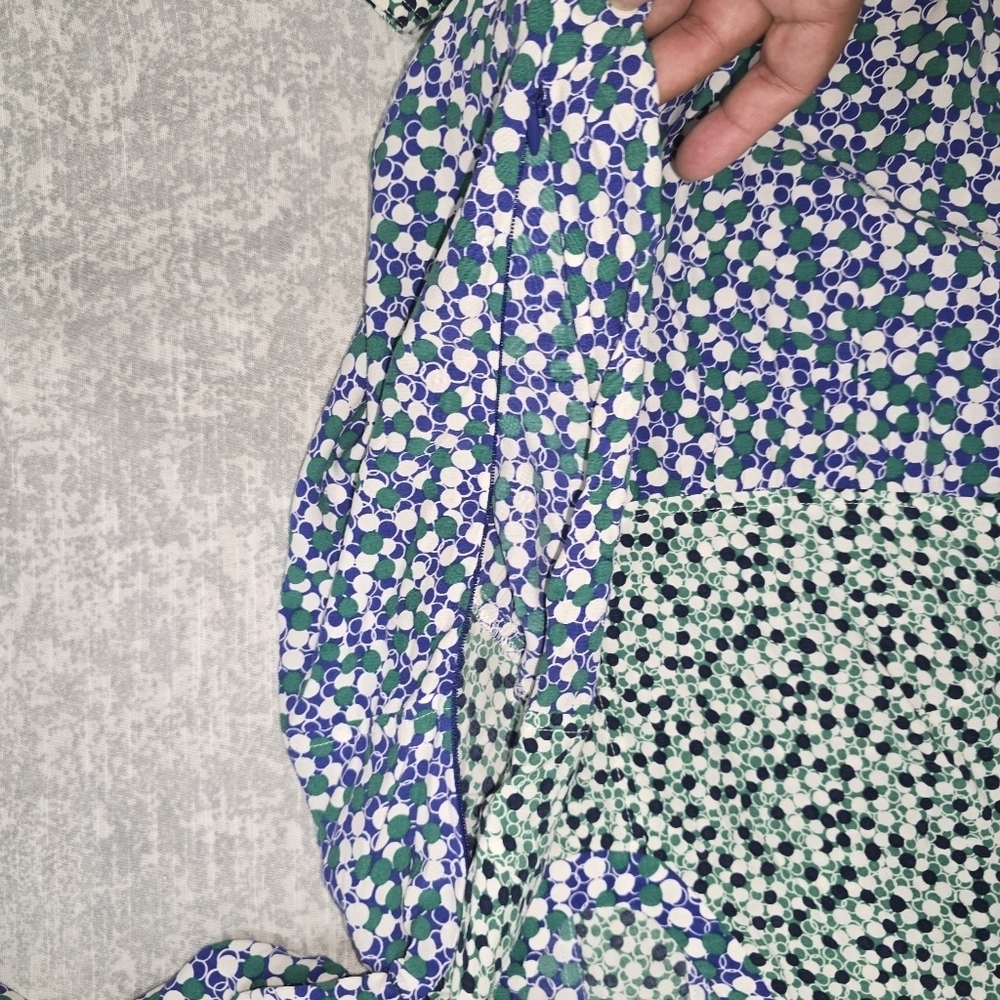 Boden Mollie Blue Green Polka Dot Printed Tunic Dress Size 6 - Picture 10 of 12